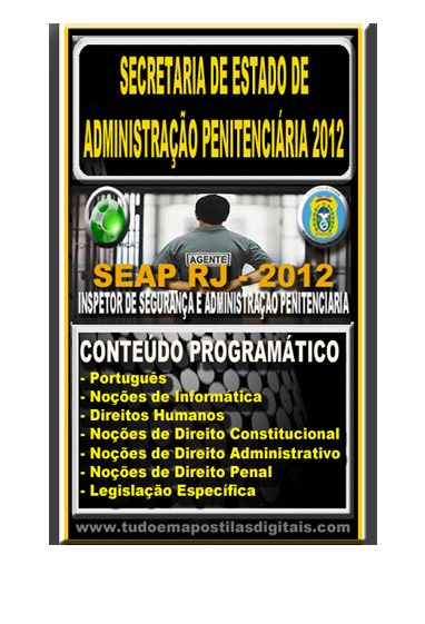 APOSTILA SEAP RJ 2012 PDF - R$12,99 PROMOÇÃO DE LANÇAMENTO